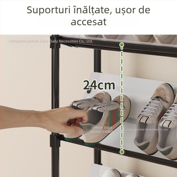 Raft de pantofi montat pe ușă pentru hol îngust, organizator interior cu 3–6 niveluri și instrucțiuni de montaj
