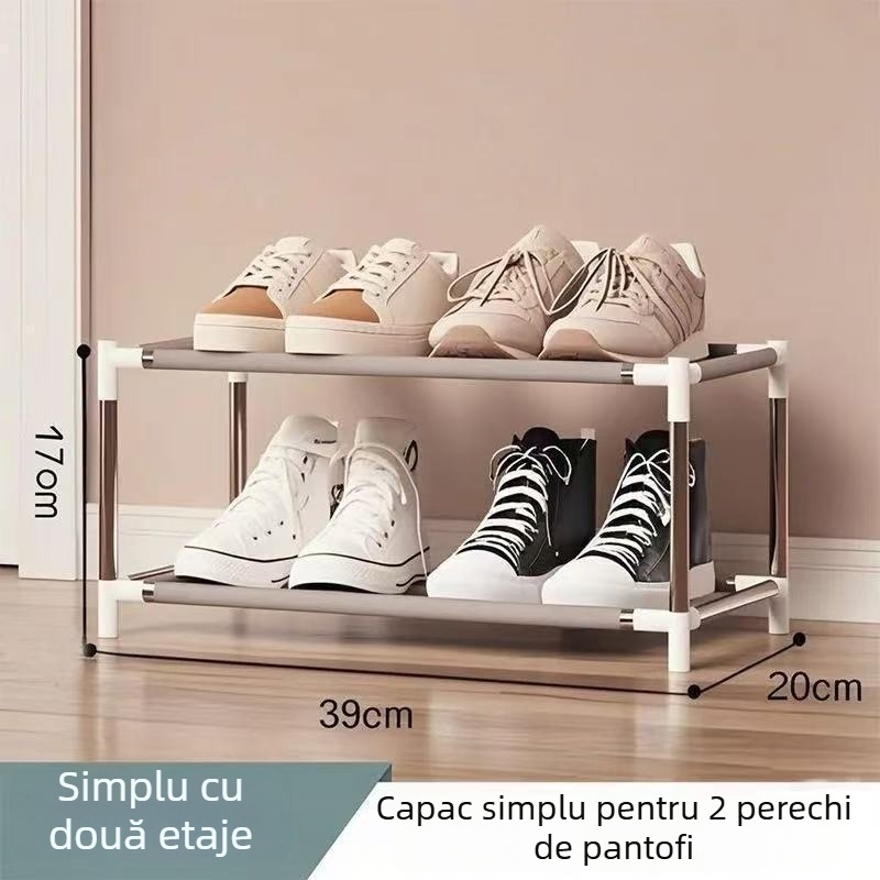 Raft de pantofi montat pe ușă pentru hol îngust, organizator interior cu 3–6 niveluri și instrucțiuni de montaj