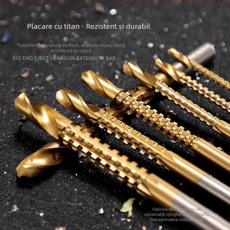 Enjoy burghiu canelator dințat pentru bormașină electrică – ansamblu multifuncțional pentru canelare și găurire în lemn