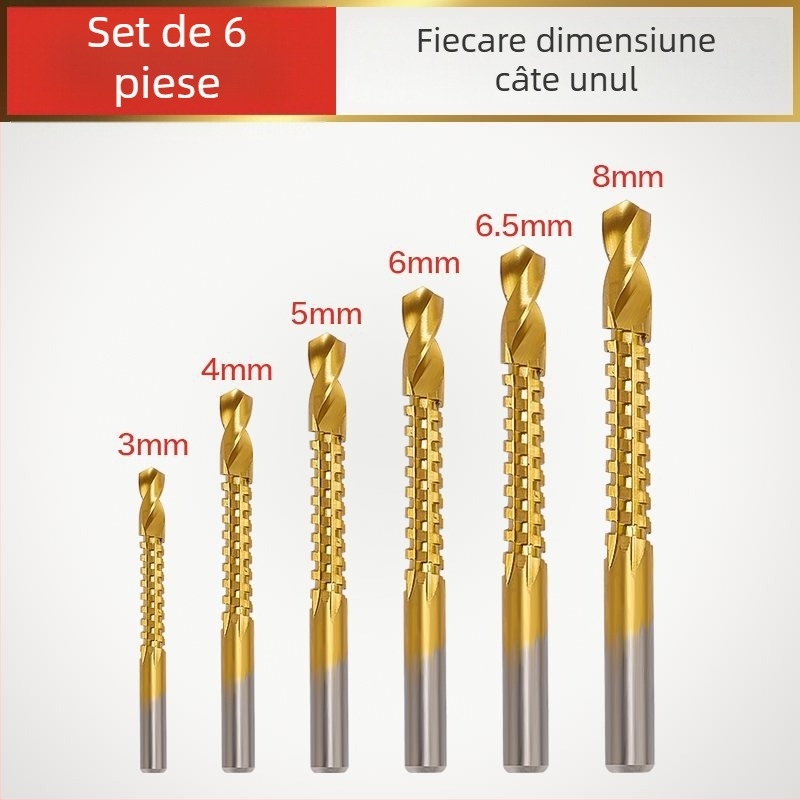 Enjoy burghiu canelator dințat pentru bormașină electrică – ansamblu multifuncțional pentru canelare și găurire în lemn