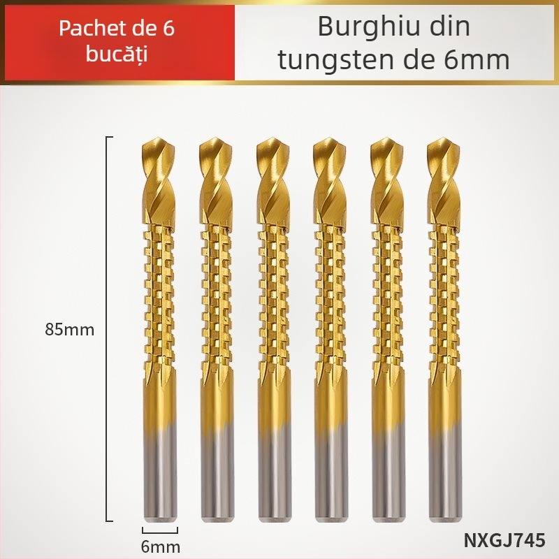 Enjoy burghiu canelator dințat pentru bormașină electrică – ansamblu multifuncțional pentru canelare și găurire în lemn