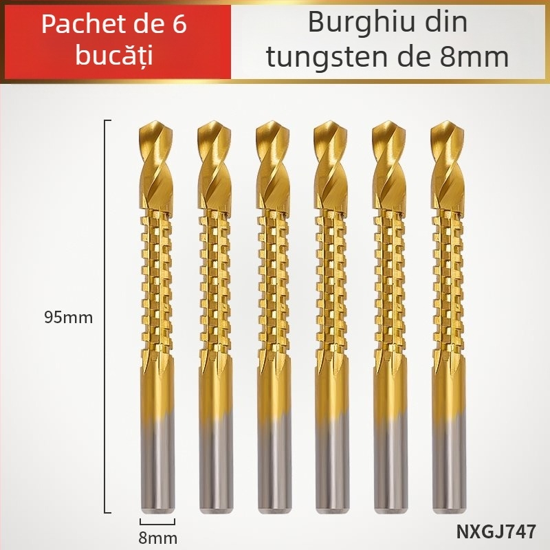 Enjoy burghiu canelator dințat pentru bormașină electrică – ansamblu multifuncțional pentru canelare și găurire în lemn