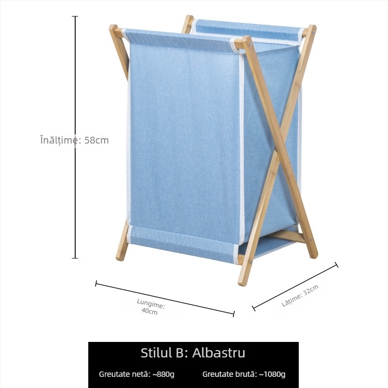 Coș de rufe plier din bambus, stil japonez, brand CYYC/Chen yiyouchuang, model 000000, lansat în 2019