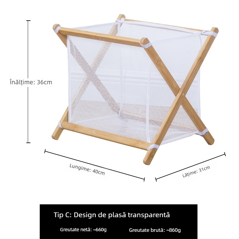 Coș de rufe plier din bambus, stil japonez, brand CYYC/Chen yiyouchuang, model 000000, lansat în 2019