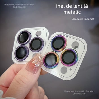 Film pentru lentila camerei din sticlă temperată cu inel metalic în model — Definiție înaltă, Rezistent la șocuri