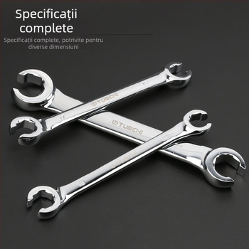 Tuochi Cheie pentru țevi de ulei – duală, cap hexagonal deschis, aliaj nichel-fier, cromare lucioasă, 0,5 kg
