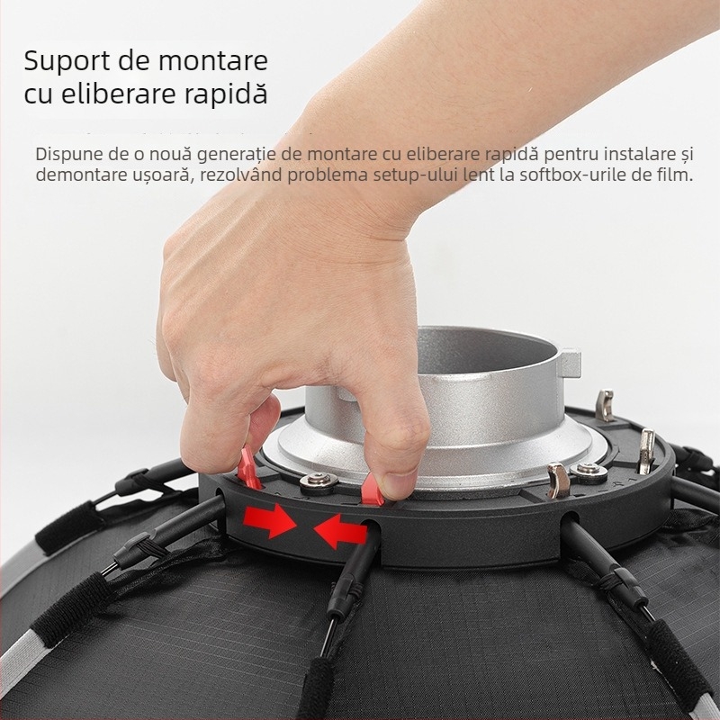 Jiebao K2 Cutie cu Lumină Moale cu Grilă Octagonală – Montare Rapidă pentru Fotografie de Studio