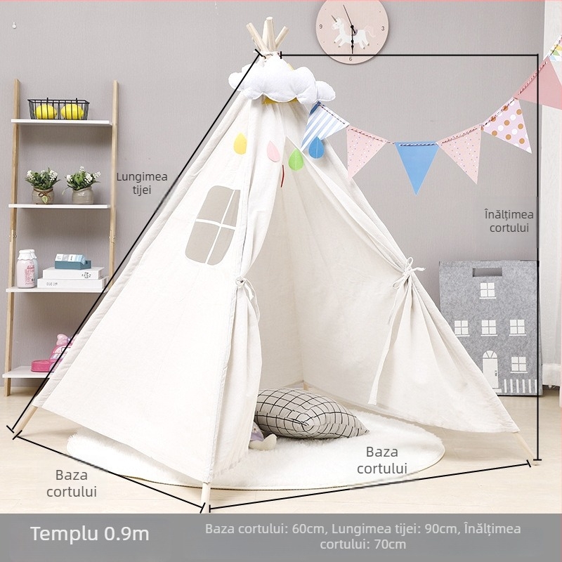 Tentă de camping pentru o persoană, pliabilă, cu formă triunghiulară; construcție cu un singur strat; interior și podea din bumbac și in