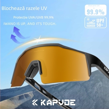 Ochelari polarizanți pentru ciclism, ramă TR90, protecție împotriva vântului, set cu 1 lentilă