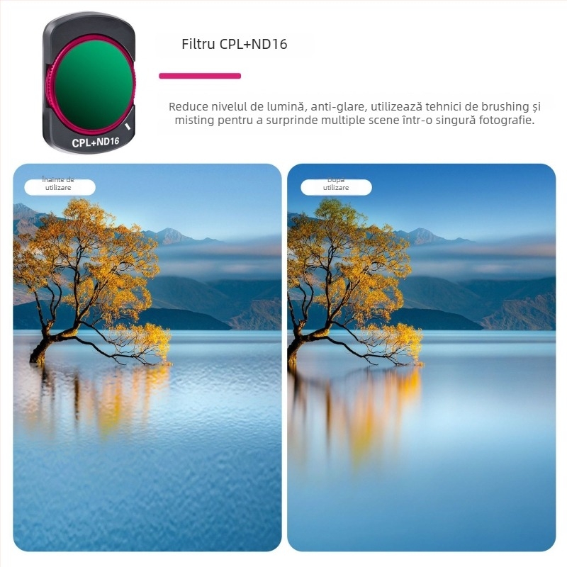Filtru polarizant Zomei pentru DJI Osmo Pocket 3 – Eliberare magnetică rapidă UV/CPL/ND, Sticlă optică