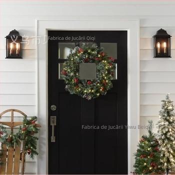 Beiqi pandantiv din plastic – coroană de Crăciun pentru uși și ferestre