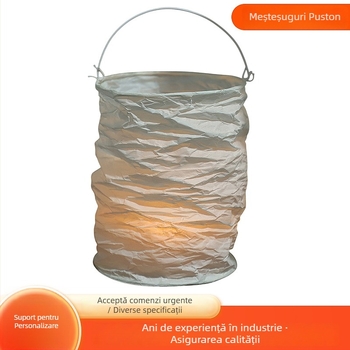Puston lanternă din hârtie, formă circulară; Material: hârtie; Meșteșug: Altul; Stil: Modern și minimalist; Funcție: DIY