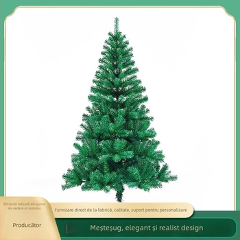 Brad de Crăciun artificial din PVC, model YL-SDS-987, pentru decor pe podea în săli