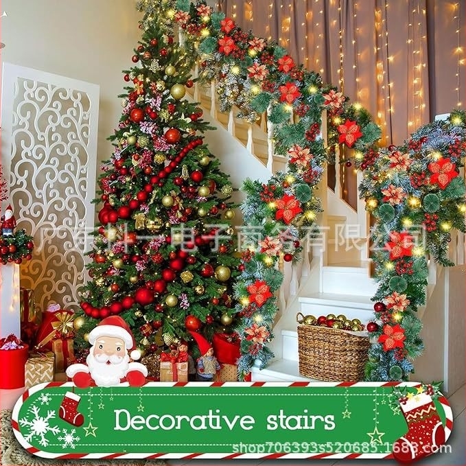 Decor de ușă de Crăciun din ratan – Handmade, Brand Shake it, Seria 1