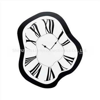 Ceas de perete emoyo E-CY-102 — stil modern, formă ovală, carcasă acrilică, cadran din sticlă organică, afișaj cu ace și cifre, mișcare lină