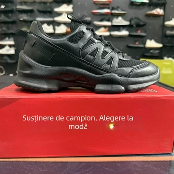 Pantofi sport casual unisex pentru drumeții, partea superioară din plasă și piele, talpă EVA groasă, închidere cu șiret în față, respirabili și impermeabili