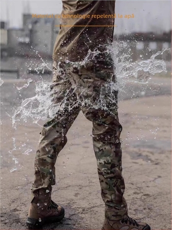 IX6 Pantaloni tactici outdoor pentru bărbați – croială Slim-fit, rezistenți la abraziune, camuflaj, respirabili, patru sezoane, pentru uz în fabrici