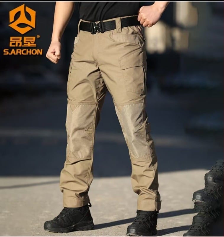 IX6 Pantaloni tactici outdoor pentru bărbați – croială Slim-fit, rezistenți la abraziune, camuflaj, respirabili, patru sezoane, pentru uz în fabrici