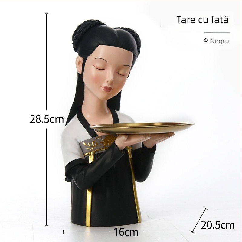 Figurină din rășină, doamnele din Dinastia Tang, pictată manual, stil chinez nou, decor pentru casă