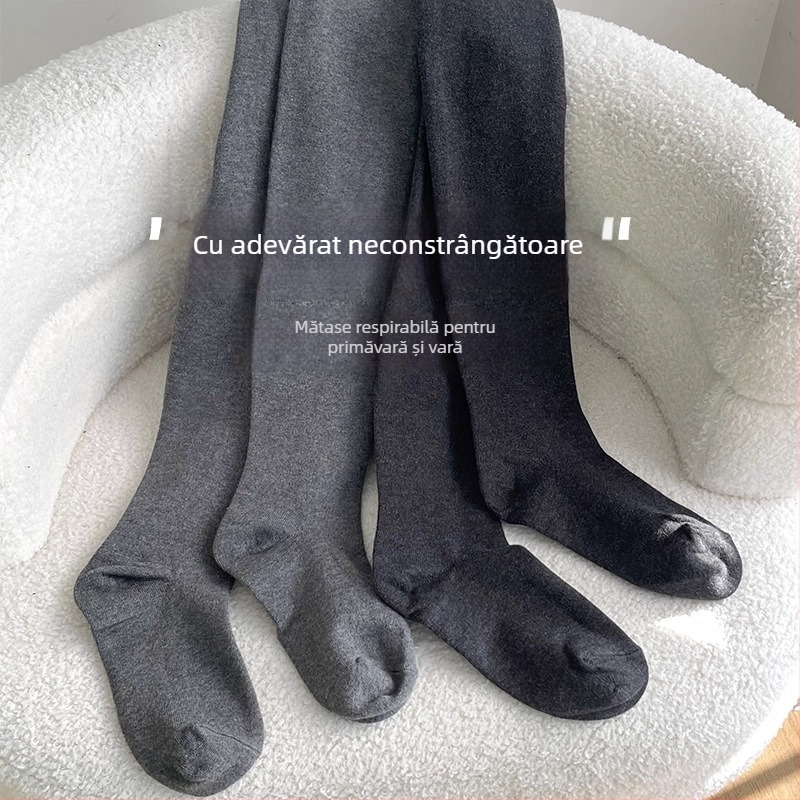 Colanți din bumbac cu vârf închis, țesătură groasă, uni, antibacteriali, deodoranti și anti-fricțiune