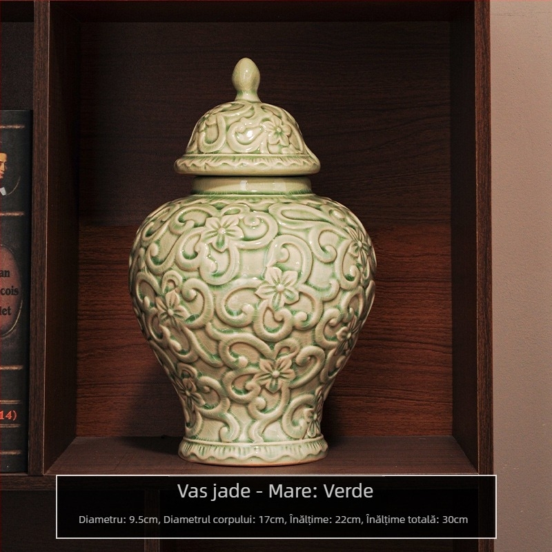 Vază ceramică General Jar — Stil antic medieval, pictată manual, lucrată manual, stil european (ceramică; stil european; pictată manual; luată manual)