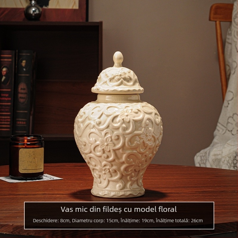 Vază ceramică General Jar — Stil antic medieval, pictată manual, lucrată manual, stil european (ceramică; stil european; pictată manual; luată manual)