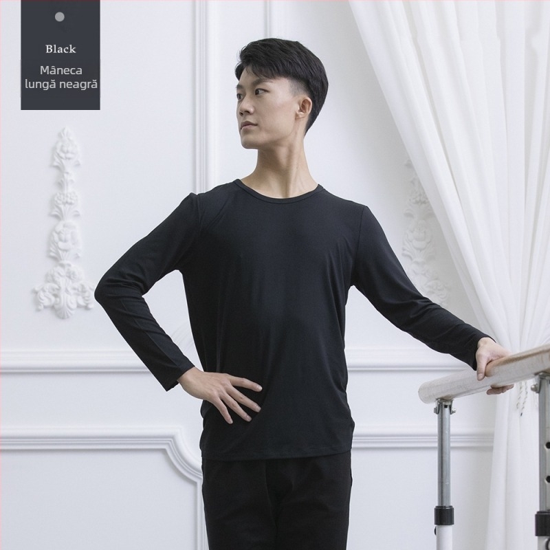 Top bărbătesc de dans din modal — țesătură modal 95%, căptușeală Spandex 5%, adult, bărbat, dans modern