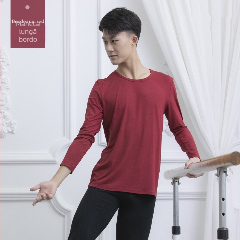 Top bărbătesc de dans din modal — țesătură modal 95%, căptușeală Spandex 5%, adult, bărbat, dans modern