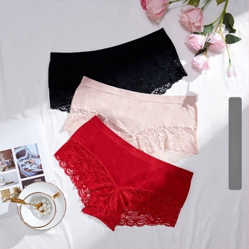 Chiloți femei fără cusur din nailon, talie medie, căptușeală din bumbac la crac, respirabili, modelare corp și ridicare a feselor