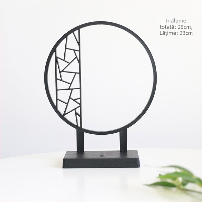 Separator de birou în stil chinezesc, cu frunze de bambus și motive Zen, ecran cu nori parțiali (Nu este importat; Nu este cadou; Fără autorizare IP)