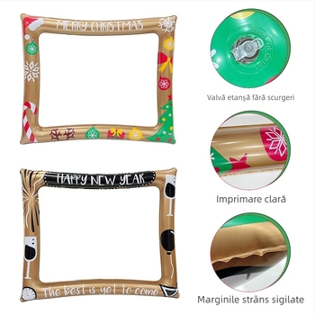 Cadru foto gonflabil, PVC ecologic, interactiv, de ținut în mână, pentru interior, pentru aniversări și festivaluri, pentru copii 7-14 ani.