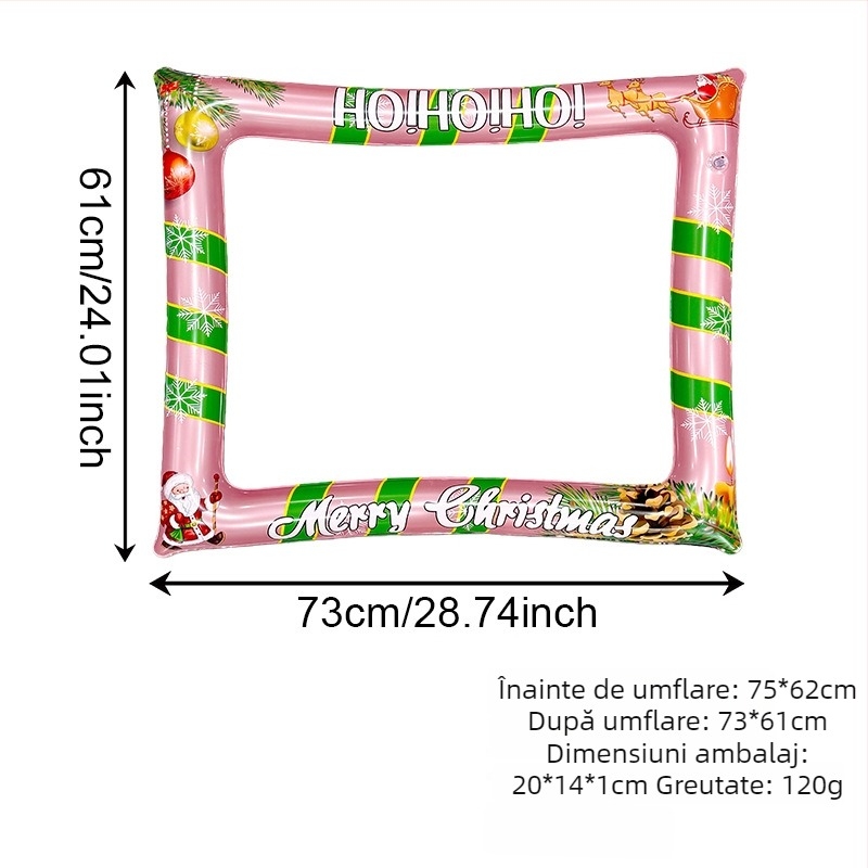 Cadru foto gonflabil, PVC ecologic, interactiv, de ținut în mână, pentru interior, pentru aniversări și festivaluri, pentru copii 7-14 ani.