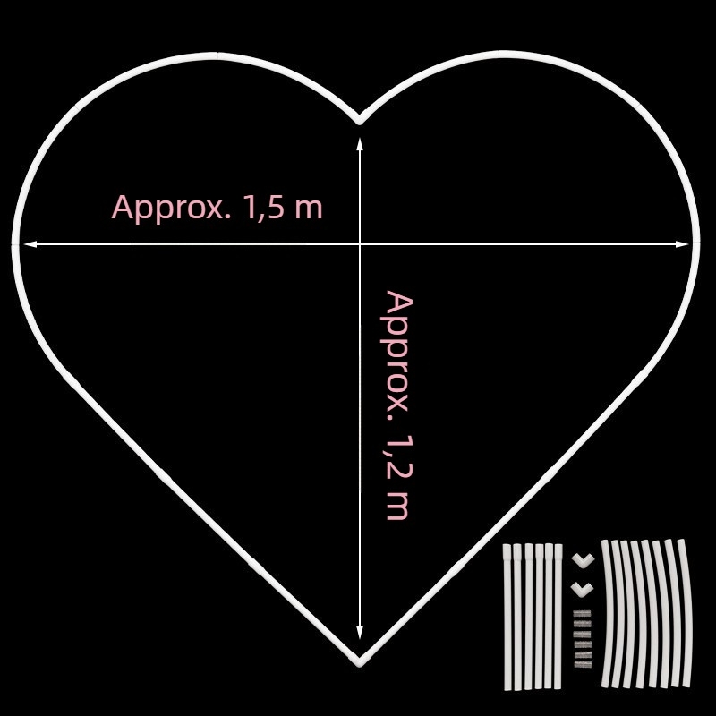 Suport baloane inimă pentru nunți – din plastic (Ambalaj: carton; Marcă: Happy; Utilizare: nuntă; Stil: aranjament spațiu)