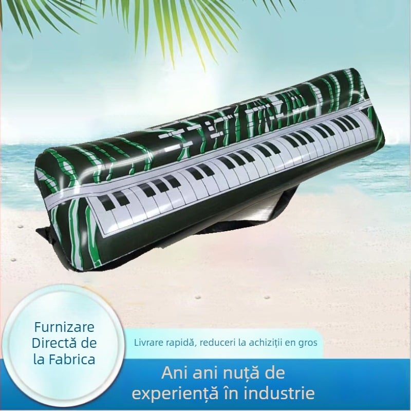 Jucărie de pian electronic gonflabilă din PVC, pentru băieți și fete 7–14 ani, ambalaj OPP