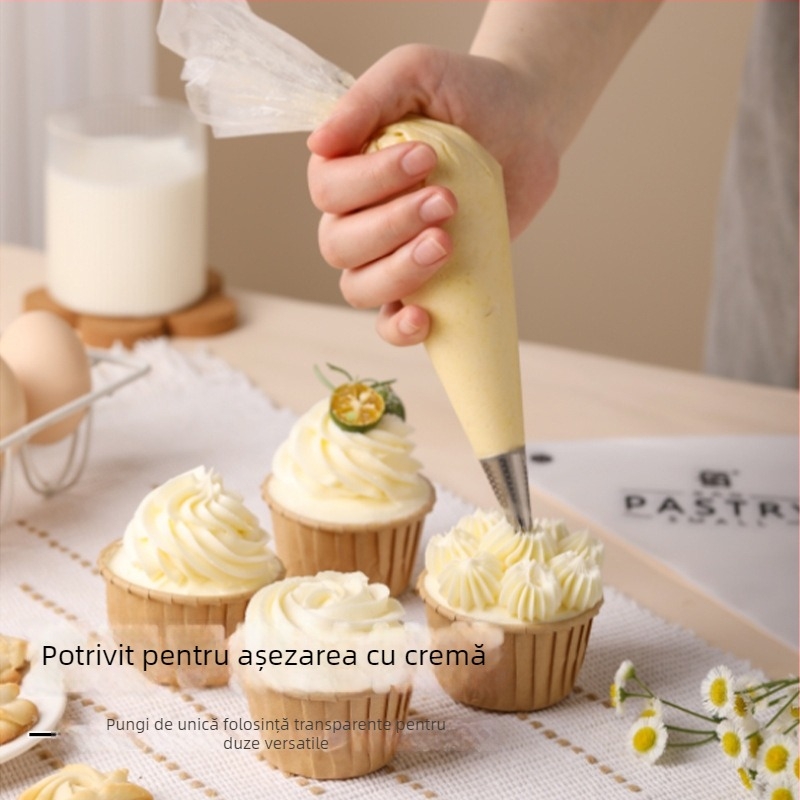 Xinda pungă de decorare a cremei, material PO ecologic, de unică folosință