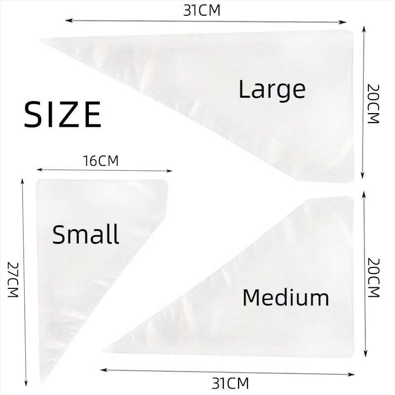 Xinda pungă de decorare a cremei, material PO ecologic, de unică folosință