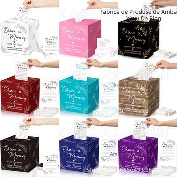 Cutie comemorativă pentru carduri, Material Jammed, Stil modern minimalist, Producție imprimare, Cadou pentru zile de naștere, absolvire și petreceri