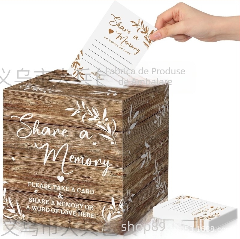 Cutie comemorativă pentru carduri, Material Jammed, Stil modern minimalist, Producție imprimare, Cadou pentru zile de naștere, absolvire și petreceri