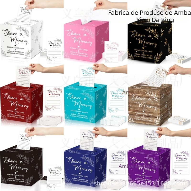 Cutie comemorativă pentru carduri, Material Jammed, Stil modern minimalist, Producție imprimare, Cadou pentru zile de naștere, absolvire și petreceri