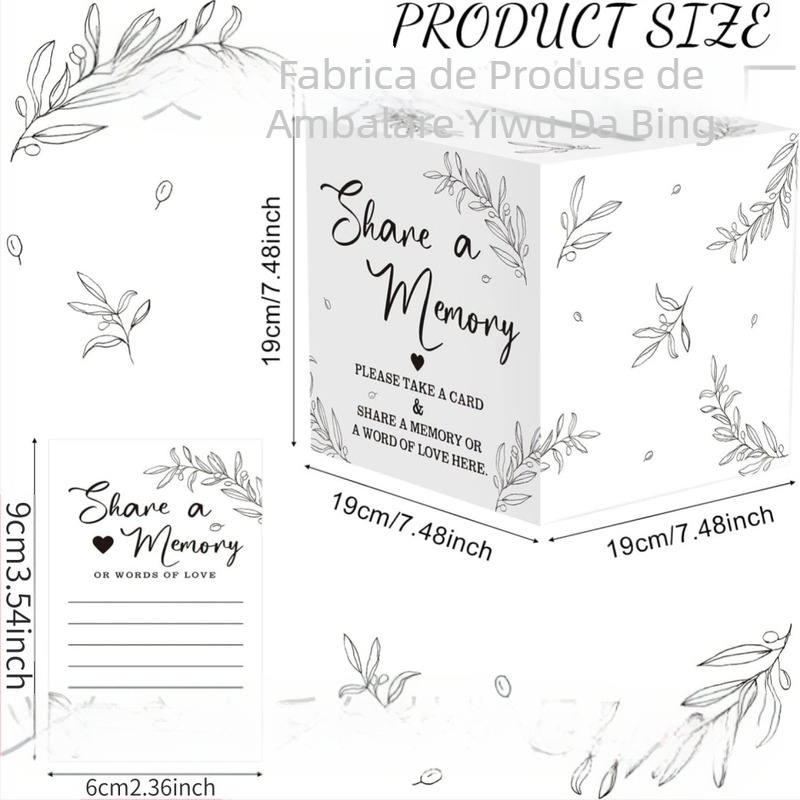 Cutie comemorativă pentru carduri, Material Jammed, Stil modern minimalist, Producție imprimare, Cadou pentru zile de naștere, absolvire și petreceri