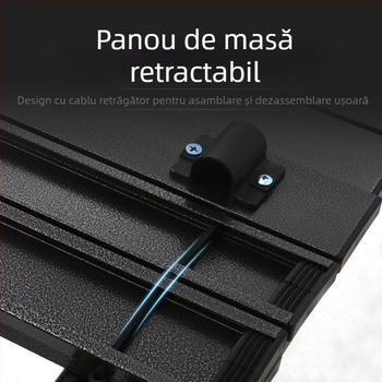 Egg Roll Table — Masă lungă pliabilă pentru exterior, camping și grătar; oțel cu carbon, pliabil, stil Egg Roll
