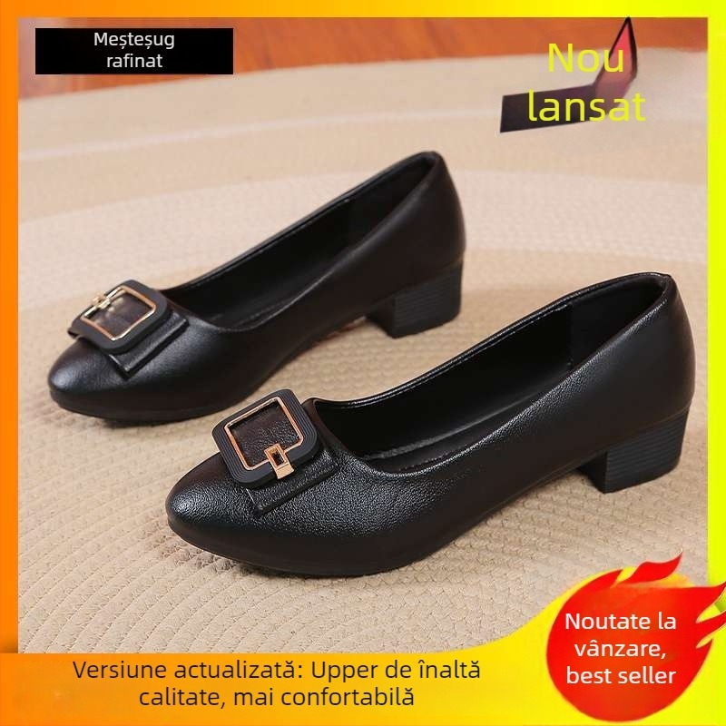 Pantofi femei slip-on cu vârf ascuțit, partea superioară PU, talpa PU, stil coreean