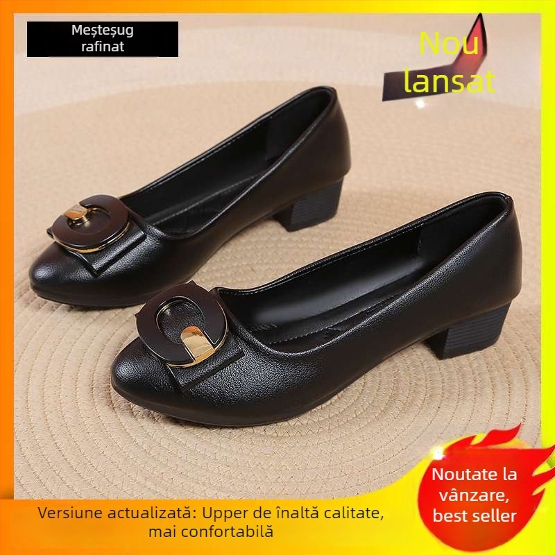 Pantofi femei slip-on cu vârf ascuțit, partea superioară PU, talpa PU, stil coreean