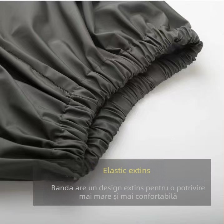 Poncho de ploaie din țesătură tricotată, gros, impermeabil cu strat PVC, pentru adulți