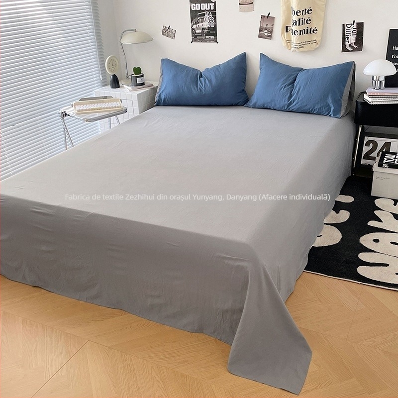 Set de patru piese pentru dormitorul studențesc – fibre de poliester, vopsire reactiva, 1000–1499 g, modele: uni, geometrice, desene animate, motive vegetale