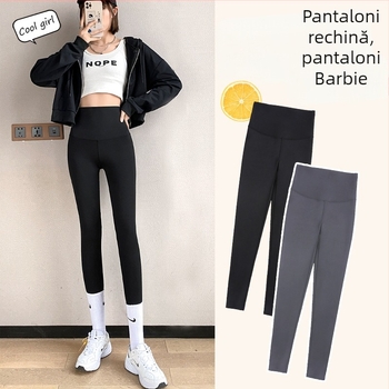 Colanți de yoga - ridicare a feselor, subțiere, stil coreean, croi scurt (amestec Nylon/Spandex, model uni, grosime medie)