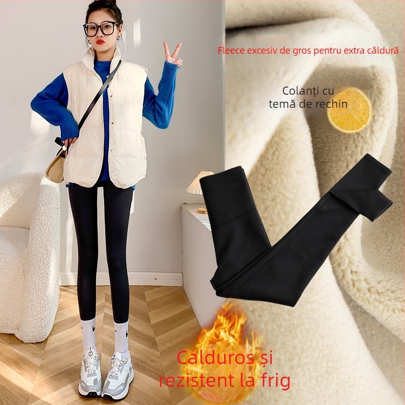 Colanți de yoga - ridicare a feselor, subțiere, stil coreean, croi scurt (amestec Nylon/Spandex, model uni, grosime medie)