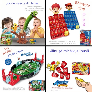 Joc de societate cu catapultă pentru mai mulți jucători – interactiv pentru părinți și copii, material ABS/PP, pentru vârsta 4-6 ani