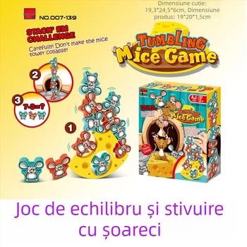 Joc de societate cu catapultă pentru mai mulți jucători – interactiv pentru părinți și copii, material ABS/PP, pentru vârsta 4-6 ani