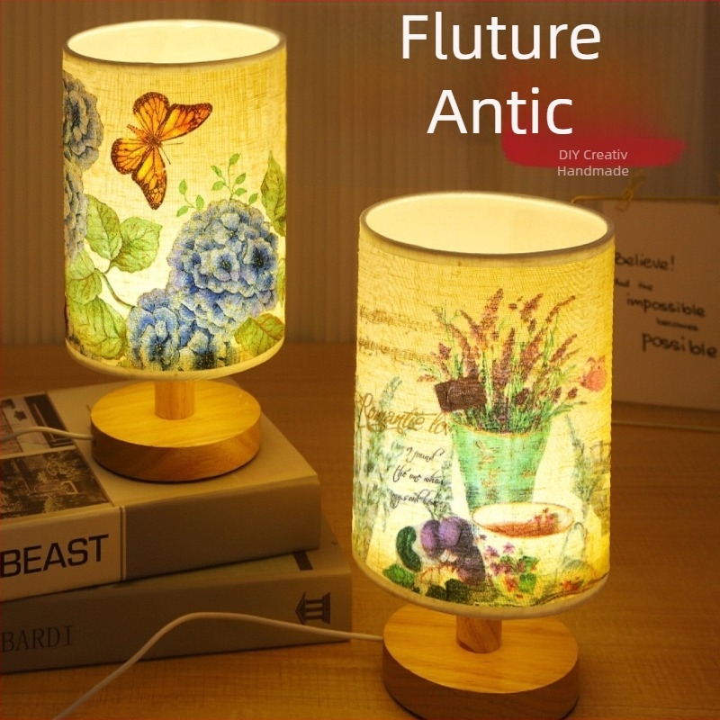 Lumină de masă DIY din material textil – iluminare de noapte creativă, realizată manual, pentru dormitor, 7–14 ani